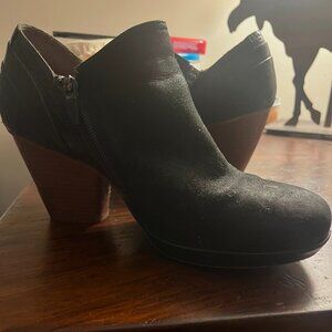 Dansko Leather Block Heel Bootie
